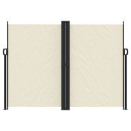 Прибираща се странична тента, кремава, 180x600 см