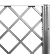 Градински сандък с пергола, светлосив, 120x40x142 см, PP