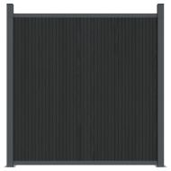 Ограден панел, сив, 526x186 см, WPC