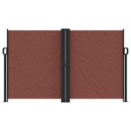 Прибираща се странична тента, кафява, 140x600 см