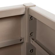 Градински сандък, светлокафяв, 80x36x35 см, PP