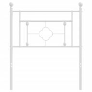 Метална резервна табла за легло, бяла, 75 см