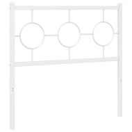 Метална резервна табла за легло, бяла, 90 см