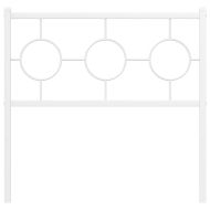 Метална резервна табла за легло, бяла, 90 см