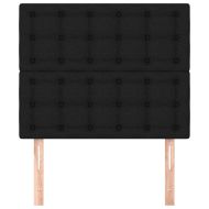 Табла за легло, черна, 80x5x118/128 см, плат