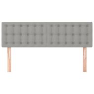 Горни табли за легло, 2 бр, светлосиви, 72x5x78/88 см, плат