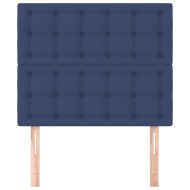 Табла за легло, синя, 90x5x118/128 см, плат