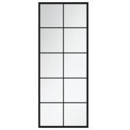 Стенни огледала, 2 бр, черни, 100x40 см, метал