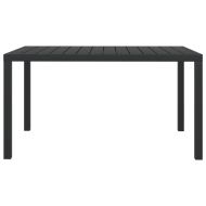 Градински трапезен комплект 7 части с възглавници полиратан сив