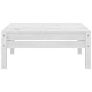 Градински лаундж комплект, 5 части, бял, бор масив