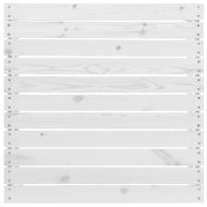 Градински лаундж комплект, 5 части, бял, бор масив