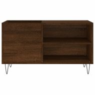 Шкаф за винилови плочи кафяв дъб 85x38x48 см инженерно дърво