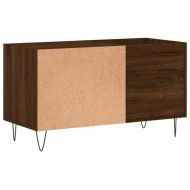 Шкаф за винилови плочи кафяв дъб 85x38x48 см инженерно дърво