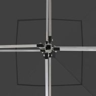 Професионална сгъваема парти шатра, алуминий, 2x2 м, антрацит