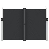 Прибираща се странична тента, черна, 180х600 см