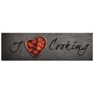 Кухненско килимче, миещо, текст Cooking, 45x150 см, кадифе