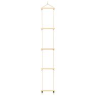 Детска въжена стълба, масивно дърво и PE, 30x168 см