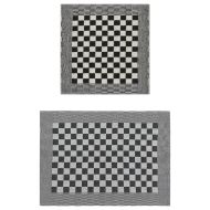 Комплект кърпи от 20 части, черен и бял, памук