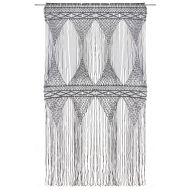 Завеса макраме, антрацит, 140x240 см, памук