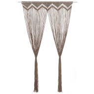 Завеса макраме, таупе, 140x240 см, памук