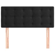 Горна табла за легло, черна, 100x5x78/88 см кадифе