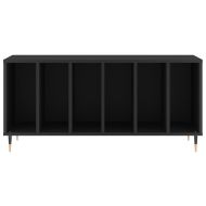 Шкаф за грамофонни плочи черен 100x38x48 см инженерно дърво