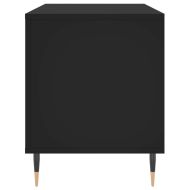 Шкаф за грамофонни плочи черен 100x38x48 см инженерно дърво