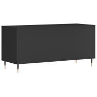 Шкаф за грамофонни плочи черен 100x38x48 см инженерно дърво