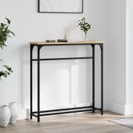 Конзолна маса, дъб сонома, 75x19,5x75 см, инженерно дърво