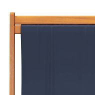 Сгъваеми плажни столове, 2 бр, сини, текстил