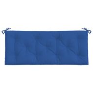 Възглавници за градински пейки 2 бр синьо 120x50x7 см плат