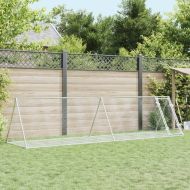 Клетка за зайци сребриста 400x105x91 см поцинкована стомана