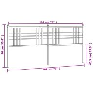 Метална резервна табла за легло, бяла, 193 см