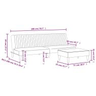 Комплект дивани 2 части черен кадифе