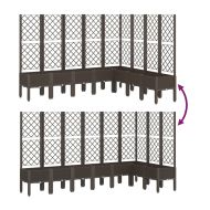 Градински сандък с пергола, кафяв, 200x160x142 см, PP