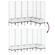 Градински сандък с пергола, бял, 160x120x142 см, PP