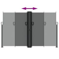 Прибираща се странична тента, антрацит, 160x1000 см