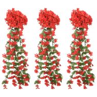 Цветни гирлянди 3 бр червени 85 см