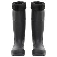 Ботуши за дъжд с подвижни чорапи, черни, размер 38, PVC