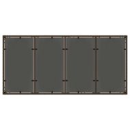 Градинска маса със стъклен плот кафява 190x90x75 см полиратан