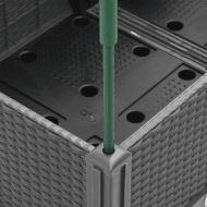 Градински сандък с пергола, светлосив, 200x160x142,5 см, PP