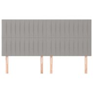 Табла за легло, светло сива, 200x5x118/128 см, плат