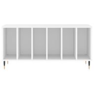 Шкаф за грамофонни плочи бял 100x38x48 см инженерно дърво