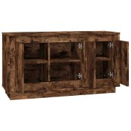 Сайдборд, опушен дъб, 102x35x55 см, инженерно дърво