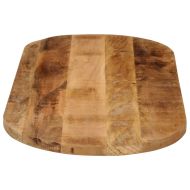 Плот за маса 100x40x3,8 см овален масивно дърво грубо манго