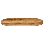 Плот за маса 100x50x3,8 см овален масивно дърво грубо манго