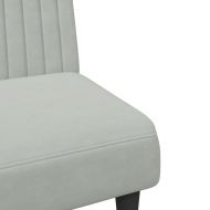 Комплект дивани от 2 части, светлосив, кадифе