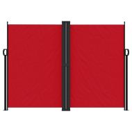 Прибираща се странична тента, червена, 180x1000 см