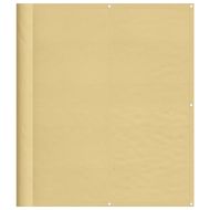 Балконски параван пясъчен 120x600 см 100% полиестер оксфорд