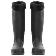 Ботуши за дъжд с подвижни чорапи, черни, размер 39, PVC